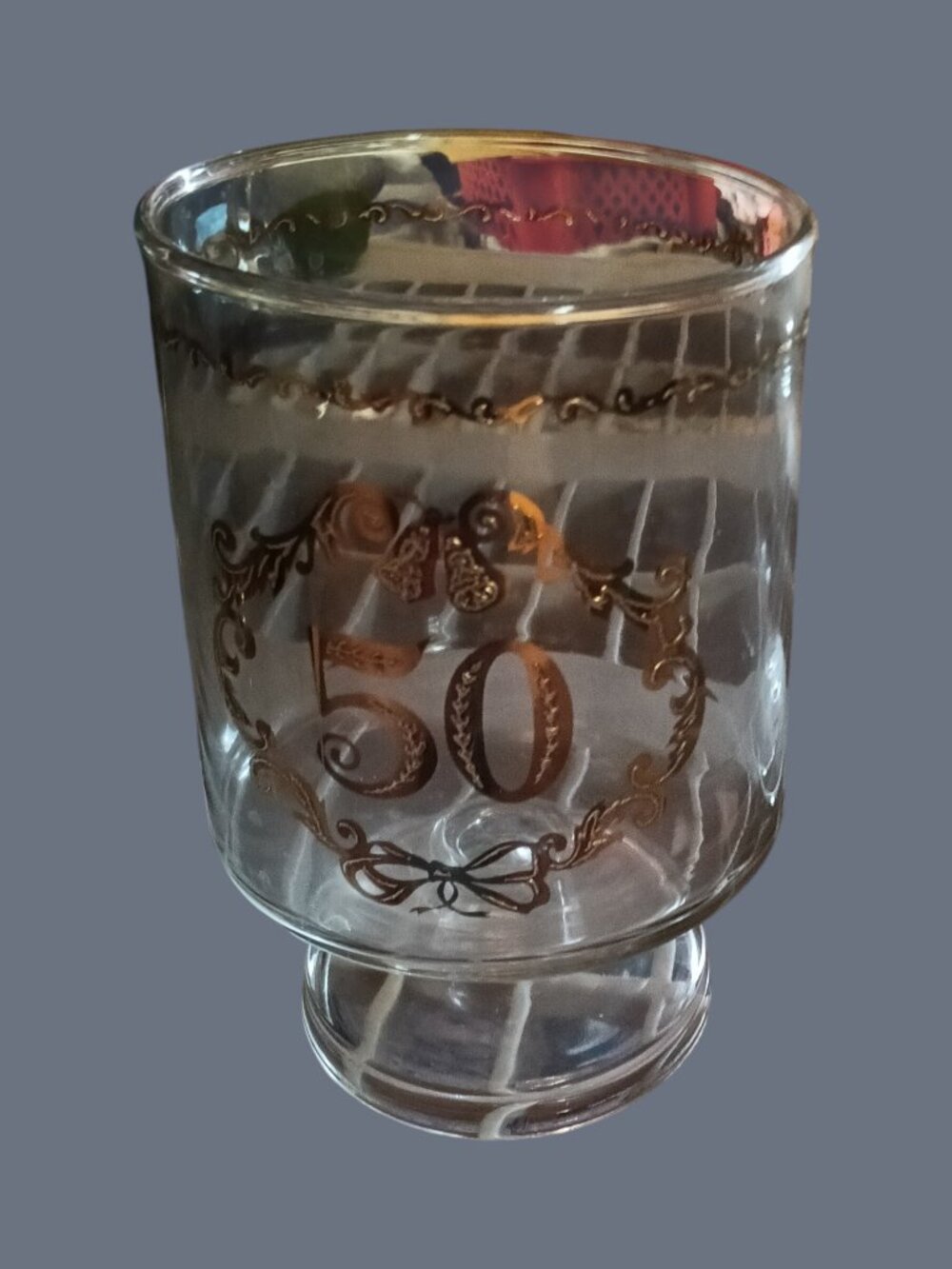 50th Anniversary Decorative Glass Goblet
